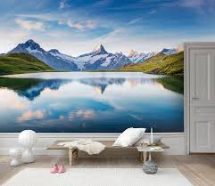 3d Landscape Wallpaper Calm Lake Wall
