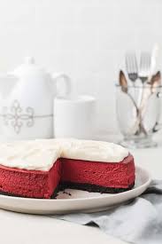 red velvet cheesecake baked by an