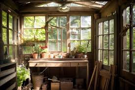 Rustic Garden Shed With Natural Light