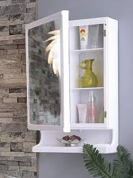 White Mirror Storage Cabinet For Home
