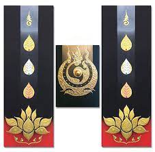 Lotus Leaf Painting Ancient Lanna Thai
