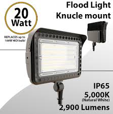 Led Flood Light 20w 5000k With Knuckle