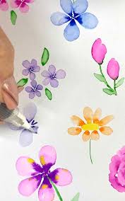 Watercolour Brush Pen Flower Tutorial