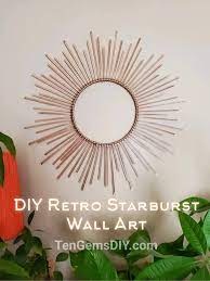 Make Diy Retro Starburst Wall Art
