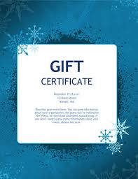 christmas gift certificates