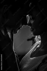 sensual black and white photo of couple