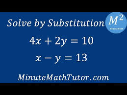 Solve By Substitution Y 4x 9 And Y X 3