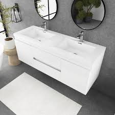 Double Sinks Wall Mounted Bath Vanity