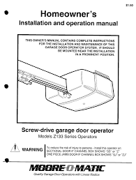 moore o matic z133 series installation