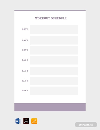 45 workout schedule templates pdf docs