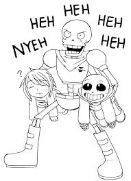 Undertale coloring pages print and color com. Undertale S Characters Coloring Page Free Printable Coloring Pages For Kids