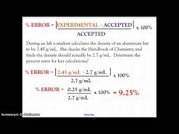 ch 3 chemistry determining error you