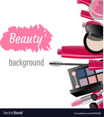 makeup template with collection of