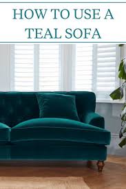 Velvet Sofa Living Room Teal Couch