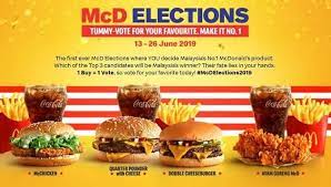 Throughout the month of ramadan, mcdonald's malaysia has launched two new menu offerings for its guests. Mcdonald S My Runs Elections Campaign On Its Own Menu To Drive Engagement