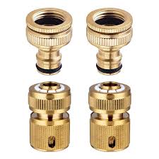 4 pieces garden hose tap connector 1 2 inch and 3 4 inch size 2 in 1 and 1 2 inch hose pipe quick c