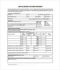 Employment Application Template Word 7 Free Word Documents