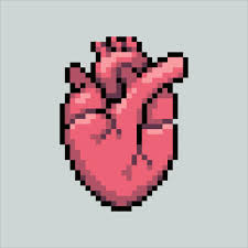 pixel art ilration cœur pixélisé