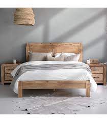Vancouver Acacia Wood Bed Base Queen