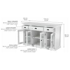 Beckton 3 Drawer Buffet With 4 Glass