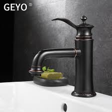 Can bathroom faucets be painted? 2021 Geyo Antique Copper Bathroom Faucets Basin Faucets Brass Oil Rubbed Bronze Black Faucet Bathroom Shower Hot Cold Mixer Water Tap From Aliceer 81 05 Dhgate Com