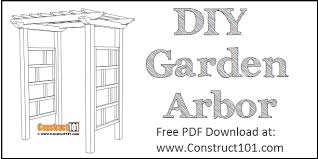 Freestanding Garden Arbor Plans Free