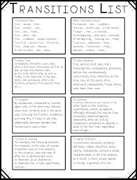 teaching paragraph writing transitions 