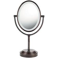 Conair Oval Double Sided Lighted Mirror Oiled Bronze
