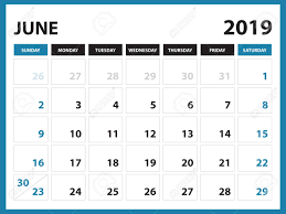 Desk Calendar For June 2019 Template Printable Calendar Planner