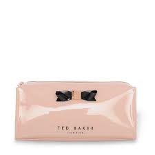 jakko bow makeup bag in pink