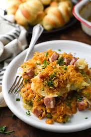 What seasonings go in a ham and potato casserole : Layered Ham And Potato Casserole The Seasoned Mom