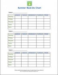 Diy Summer Camp With Downloadable Charts For Staying