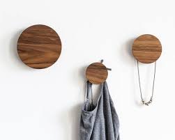 Wooden Wall Hooks Walnut Coat Hooks