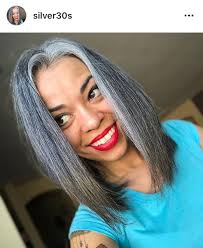 red lipstick gray hair a match made