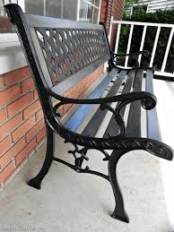 Outdoor Bench With Colored Stain