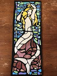 Mermaid Window Stained Glass Effect