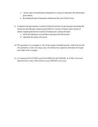 Solving Simultaneous Equations Csec