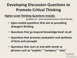        Session Objectives     Introduction  Why Considering Critical Thinking     