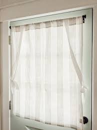 diy tie up curtains white and woodgrain