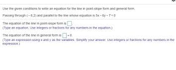 Conditions To Write An Equation