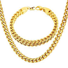 chain bracelet necklace gold