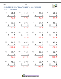 The worksheets are randomly generated, so you can get a new, different one just by hitting the refresh button on your browser (or f5). Decimal Multiplication Worksheets 5th Grade