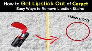 remove lipstick stains from carpet