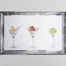 Cocktail Glasses On White Background