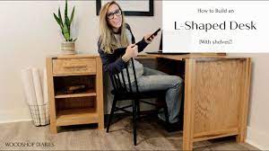 build an l shaped desk with shelves