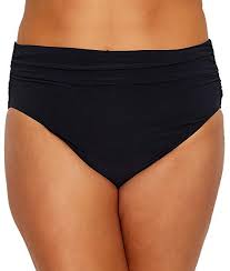 Magicsuit Womens Plus Size Shirred High Waist Bikini Bottom 16w 24w