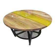 42 Round Wooden Coffee Table