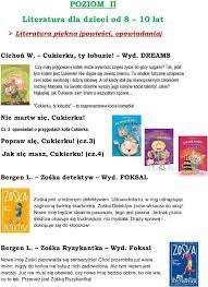 POZIOM II Literatura dla dzieci od 8 10 lat - PDF Darmowe pobieranie