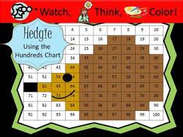 Hedgehog Hundreds Chart Fun Watch Think Color Game