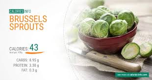 brussels sprouts calories in 100g or